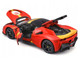 Ferrari SF90 Stradale Assetto Fiorano #50 Red with Black Top and Yellow Stripes Race Play Series 1/18 Diecast Model Car Bburago 16021RD