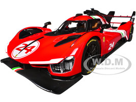 Ferrari 499P Modificata #24 Red with Italian Flag Stripes Racing Series 1/18 Diecast Model Car Bburago 16302