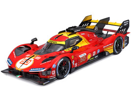 Ferrari 499P #50 Antonio Fuoco Miguel Molina Nicklas Nielsen Ferrari AF Corse Winner 24 Hours of Le Mans 2024 Racing Series 1/18 Diecast Model Car Bburago 16303