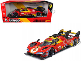 Ferrari 499P #50 Antonio Fuoco Miguel Molina Nicklas Nielsen Ferrari AF Corse Winner 24 Hours of Le Mans 2024 Racing Series 1/18 Diecast Model Car Bburago 16303