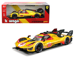 Ferrari 499P #83 Robert Kubica Robert Shwartzman Yifei Ye Ferrari AF Corse 24 Hours of Le Mans 2024 Racing Series 1/18 Diecast Model Car Bburago 16304