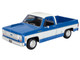1974 Chevrolet C10 Cheyenne Super Pickup Truck Blue and White Special Edition Series 1/18 Diecast Model Car Maisto 31467BL