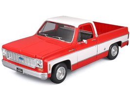 1974 Chevrolet C10 Cheyenne Super Pickup Truck Red and White Special Edition Series 1/18 Diecast Model Car Maisto 31467RD