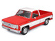 1974 Chevrolet C10 Cheyenne Super Pickup Truck Red and White Special Edition Series 1/18 Diecast Model Car Maisto 31467RD