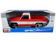 1974 Chevrolet C10 Cheyenne Super Pickup Truck Red and White Special Edition Series 1/18 Diecast Model Car Maisto 31467RD