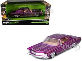 1965 Buick Riviera Lowrider Purple Metallic with Graphics Lowriders Series 1/26 Diecast Model Car Maisto 32551PU