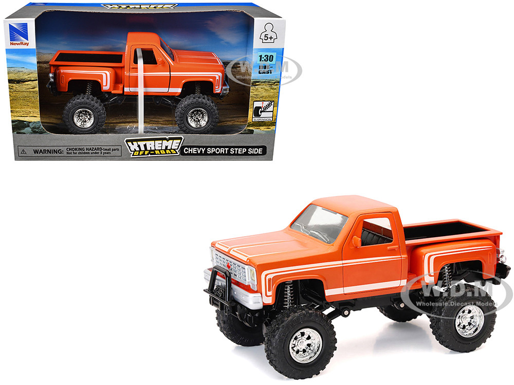 Chevrolet Sport Step Side Pickup Truck Orange with White Graphics