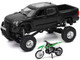 Toyota Tundra Pro Pickup Truck Black and Kawasaki KX 250 Motorcycle Green and White Xtreme Off Road Series 1/32 Diecast Models New Ray SS-54446