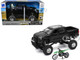 Toyota Tundra Pro Pickup Truck Black and Kawasaki KX 250 Motorcycle Green and White Xtreme Off Road Series 1/32 Diecast Models New Ray SS-54446
