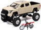 Toyota Tundra Pro Pickup Truck Tan and Honda CR250R Motorcycle Red and White Xtreme Off Road Series 1/32 Diecast Models New Ray SS-54456