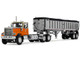 Chevrolet Bison Day Cab with East End Dump Trailer Orange and Beige 1/64 Diecast Model DCP/First Gear 60-1925