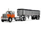 Chevrolet Bison Day Cab with East End Dump Trailer Orange and Beige 1/64 Diecast Model DCP/First Gear 60-1925