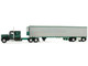 Peterbilt 359 with 60 Vintage Sleeper and 53 Utility Trailer with Reefer Hardwick Motor Freight Green Metallic with Stripes Big Rigs Series II #2 1/64 Diecast Model DCP/First Gear 69-2100