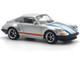 Singer 964 Silver Metallic with Blue and Red Stripes 1/64 Diecast Model Car Pop Race PR640188