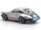 Singer 964 Silver Metallic with Blue and Red Stripes 1/64 Diecast Model Car Pop Race PR640188