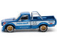 Datsun Pandem 620 Pickup Truck #66 Blue Metallic with White Stripes and Graphics 1/64 Diecast Model Car Pop Race PR640217