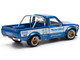 Datsun Pandem 620 Pickup Truck #66 Blue Metallic with White Stripes and Graphics 1/64 Diecast Model Car Pop Race PR640217