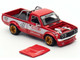 Datsun Pandem 620 Pickup Truck #41 Red Metallic with White Stripes and Graphics "2025 Thailand Diecast Expo 1/64 Diecast Model Car Pop Race PR640283