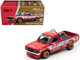 Datsun Pandem 620 Pickup Truck #41 Red Metallic with White Stripes and Graphics "2025 Thailand Diecast Expo 1/64 Diecast Model Car Pop Race PR640283