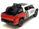 2023 Toyota Tundra TRD 4x4 Pickup Truck White and Red with Black and Gray Stripes with Sunroof and Wheel Rack Limited Edition to 2400 pieces Worldwide 1/24 Diecast Model Car H08555-MJS03