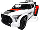 2023 Toyota Tundra TRD 4x4 Pickup Truck White and Red with Black and Gray Stripes with Sunroof and Wheel Rack Limited Edition to 2400 pieces Worldwide 1/24 Diecast Model Car H08555-MJS03
