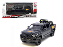 2023 Toyota Tundra TRD 4x4 Pickup Truck Black with TRD Stripes with Sunroof and Wheel Rack Limited Edition to 2400 pieces Worldwide 1/24 Diecast Model Car H08555-MJS04
