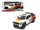 2024 Toyota Tundra TRD Off Road Edition Pickup Truck White and Red with TRD Stripes with Sunroof and Wheel Rack Limited Edition to 2400 pieces Worldwide 1/24 Diecast Model Car H08778-MJS01
