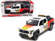 2024 Toyota Tacoma TRD Off Road Edition Pickup Truck White and Red with TRD Stripes with Sunroof and Wheel Rack Limited Edition to 2400 pieces Worldwide 1/24 Diecast Model Car H08778-MJS01