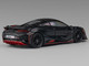 McLaren 765LT Matt Black with Red Accents and Extra Wheels 1/64 Diecast Model Car CM Model CM64-765LT-14