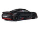 McLaren 765LT Matt Black with Red Accents and Extra Wheels 1/64 Diecast Model Car CM Model CM64-765LT-14