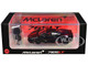 McLaren 765LT Matt Black with Red Accents and Extra Wheels 1/64 Diecast Model Car CM Model CM64-765LT-14