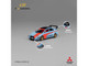 Mitsubishi Lancer Evolution X Varis RHD Right Hand Drive Light Blue with Black Top and Orange Stripes 1/64 Diecast Model Car CM Model CM64-EVOX-01