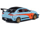 Mitsubishi Lancer Evolution X Varis RHD Right Hand Drive Light Blue with Black Top and Orange Stripes 1/64 Diecast Model Car CM Model CM64-EVOX-01