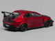 Mitsubishi Lancer Evolution X Varis RHD Right Hand Drive Red Metallic with Carbon Hood 1/64 Diecast Model Car CM Model CM64-EVOX-14