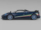 Pagani Huayra Tricolore Blue Carbon Metallic with Black Carbon Top and Italian Flag Stripes 1/64 Diecast Model Car CM Model CM64-HUAYRATRICOLORE-01