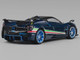 Pagani Huayra Tricolore Blue Carbon Metallic with Black Carbon Top and Italian Flag Stripes 1/64 Diecast Model Car CM Model CM64-HUAYRATRICOLORE-01