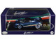 Pagani Huayra Tricolore Blue Carbon Metallic with Black Carbon Top and Italian Flag Stripes 1/64 Diecast Model Car CM Model CM64-HUAYRATRICOLORE-01