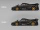 Pagani Zonda Revolucion Black Carbon with Extra Wheels 1/64 Diecast Model Car CM Model CM64-REVOLUCION-07