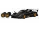 Pagani Zonda Revolucion Black Carbon with Extra Wheels 1/64 Diecast Model Car CM Model CM64-REVOLUCION-07