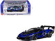 McLaren Senna GTR Blue Metallic with Black Top 1/64 Diecast Model Car CM Model CM64-SENNAGTR-02