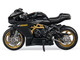 MV Agusta Superveloce 800 Motorcycle Black and Gold with Figure 1/64 Diecast Model CM Model CM64-SV800-02