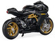 MV Agusta Superveloce 800 Motorcycle Black and Gold with Figure 1/64 Diecast Model CM Model CM64-SV800-02