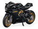 MV Agusta Superveloce 800 Motorcycle Black and Gold with Figure 1/64 Diecast Model CM Model CM64-SV800-02
