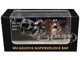 MV Agusta Superveloce 800 Motorcycle Black and Gold with Figure 1/64 Diecast Model CM Model CM64-SV800-02