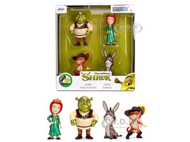 Set of 4 Diecast Figures Shrek 2001 Movie Metalfigs Series Jada 36695