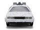 DMC DeLorean Time Machine Brushed Metal Frost Version Back to the Future 1985 Movie 40th Anniversary Special Packaging Hollywood Rides Series 1/32 Diecast Model Car Jada 36848