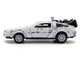 DMC DeLorean Time Machine Brushed Metal Frost Version Back to the Future 1985 Movie 40th Anniversary Special Packaging Hollywood Rides Series 1/32 Diecast Model Car Jada 36848