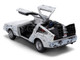 DMC DeLorean Time Machine Brushed Metal Frost Version Back to the Future 1985 Movie 40th Anniversary Special Packaging Hollywood Rides Series 1/32 Diecast Model Car Jada 36848