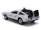 DMC DeLorean Time Machine Brushed Metal Frost Version Back to the Future 1985 Movie 40th Anniversary Special Packaging Hollywood Rides Series 1/32 Diecast Model Car Jada 36848