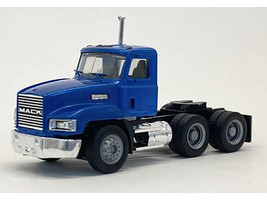 Mack 603 Short Day Cab Blue Metallic 1/87 (HO) Plastic Model Car Promotex 015264BL